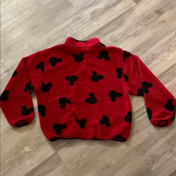 1990s Vintage Disney Red Mickey Mouse Fleece Pullover - Picture 2 of 2